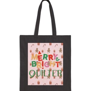 Merry and Bright, Quilter Tote Bag, Quilt Tote Bag, Quilt Bag, Quilting Tote Bag, Quilting Bag, Sewing Tote Bag, Knitting Bag, Quilt Gift