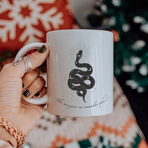 Mystic Snake Moons Mug | Witchy Celestial Mug | Spiritual Astrology Mugs 11oz or 15oz | Vintage Moon Mug | The Magic is Inside You