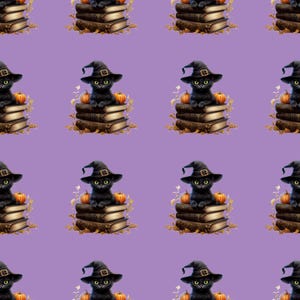 Halloween Digital Paper, Halloween Seamless Patterns, Ghost, Witch ...