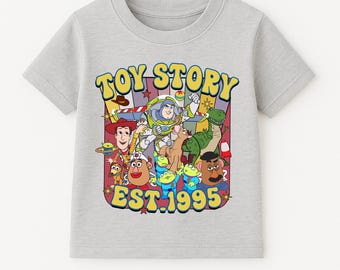 Camiseta vintage de personajes de Toy Story, camiseta de cumpleaños de Disney Vacation