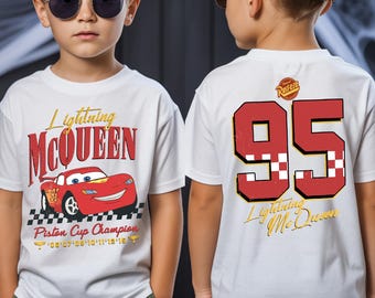 Camiseta retro de Rayo McQueen y Cars de Disneyland