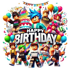 Roblox Happy Birthday Design, Game Birthday Gift, Roblox Kids Shirt ...