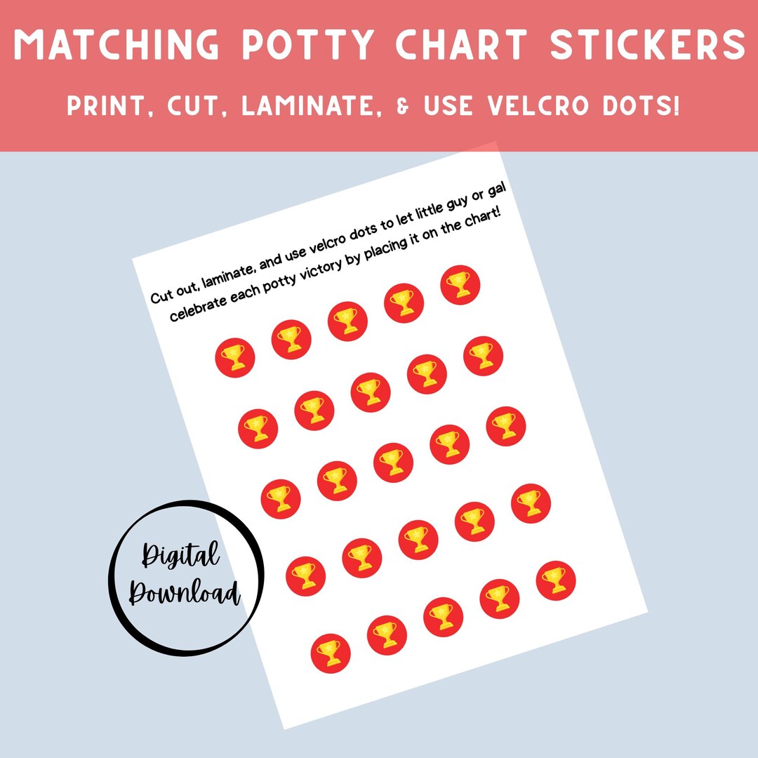 Cars Printable Potty Training Sticker Sheet PDF | Reward Chart Stickers ...