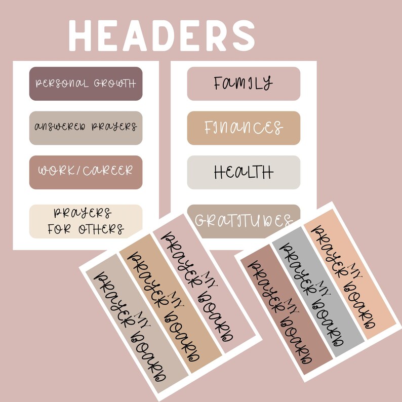 2026 Prayer Board Kit: Boho Printable Prayer Requests, Bible Verses ...