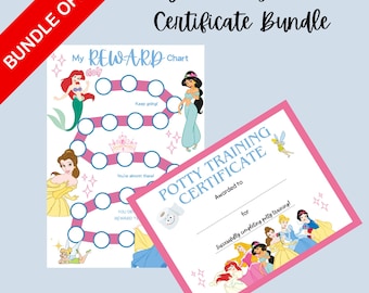 Princess Potty Training Chart & Certificate: Royal Reward System ...