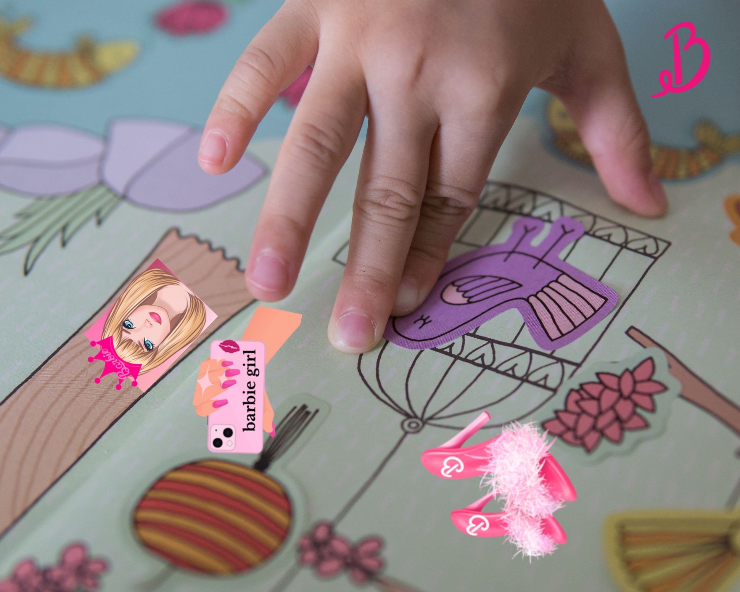 Printable Barbie Stickers Pink Stickers Digital Barbie - Etsy