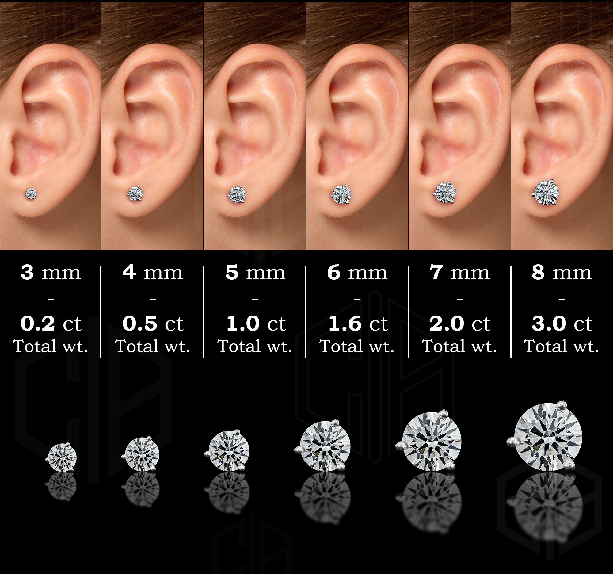 Round Tall Martini Protektor Locking Stud Earring Mountings – iAmore Mio