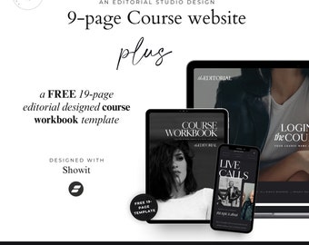 Showit Course Website Template for Coach, Coaches, Showit Website Template, Coaching, Module Pages, Online Course login | Instant Download