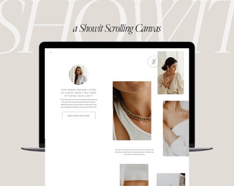 Showit Template with Commercial License | Animated Scrolling Canvas | Website template for Photographer, or Designer | Instant Download