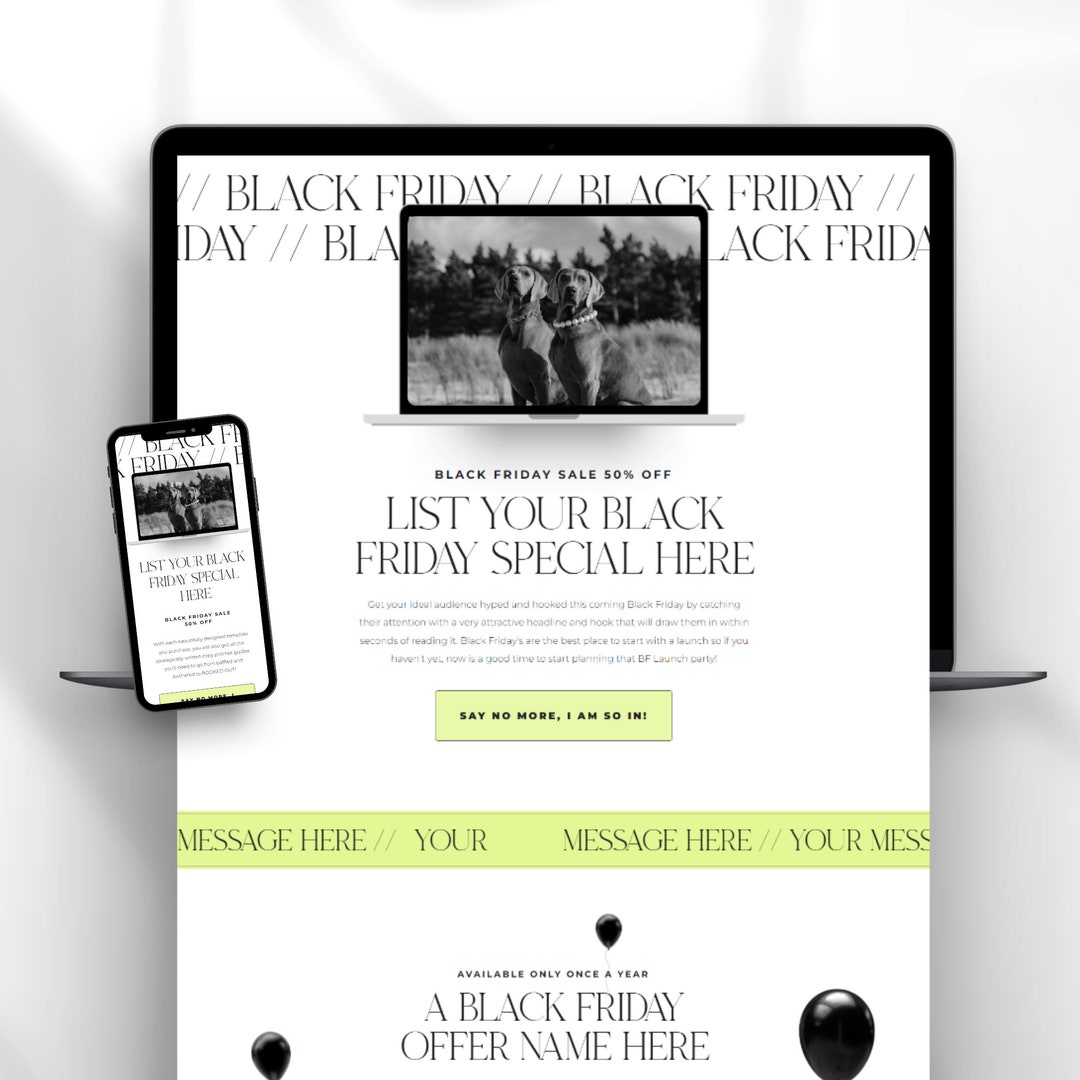 Showit Sales Page Template, Showit Website Template, Sales Page Website