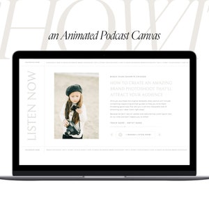 Showit Template with Commercial License | Luxe Podcast Canvas | Website template for Photographer, or Showit Web Designer | Instant Download