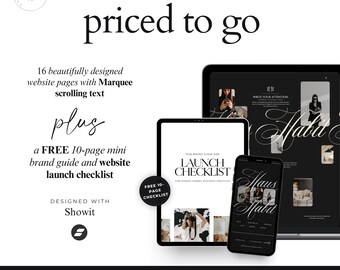 Showit Website Template design for Wedding Photographer, Showit Designer, Salon Stylist, Blogger, or Content Creator | Instant Download