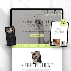 Chic Showit Website Template: Marketing Agency, Coaches