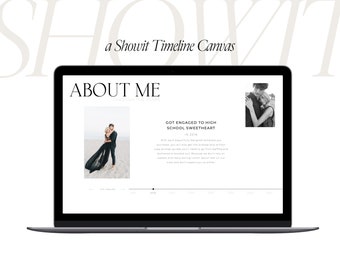 Showit Template with Commercial License | Luxe Timeline Canvas | Website template for Photographer, or Showit Designer | Instant Download