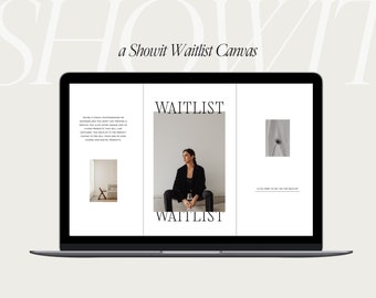 Showit Template with Commercial License | engaging Waitlist Canvas | Website template for Photographer, or Designer | Instant Download