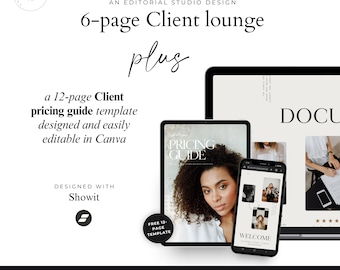 Client Lounge Showit Website Template: Enhance Your Studio's Experience with a Sleek Service Lounge Website - Instant Download