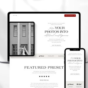 Showit Website template for Wedding Photographer | Shop page, Product item page, product page, shopping cart, shop function, buy button