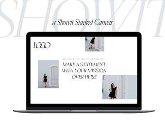 Showit Template with Commercial License | Animated Showit Stacked Canvas | Website template for Photographer, or Designer | Instant Download