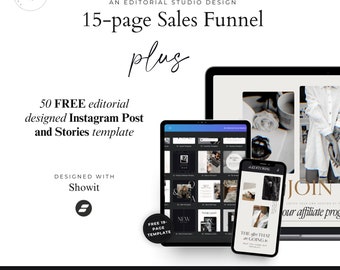 Trending 2024 Showit Sales Page Funnel | Showit Website Template for Wedding Photographer, Fashion Content Creator, Coach | Instant Download