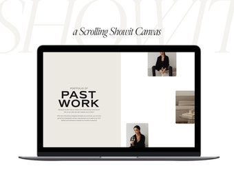Showit Template with Commercial License | Scrolling Portfolio Canvas | Website template for Photographer, Designer | Instant Download