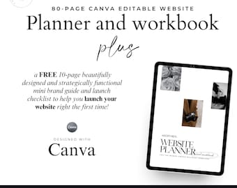 Website Planner & Workbook Bundle for Coaches | Coaching Tool | Canva planner | website planning | Canva template | Coach | Instant Download
