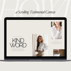 Showit Template with Commercial License | Animated Testimonial Canvas | Website template for Photographer, or Designer | Instant Download
