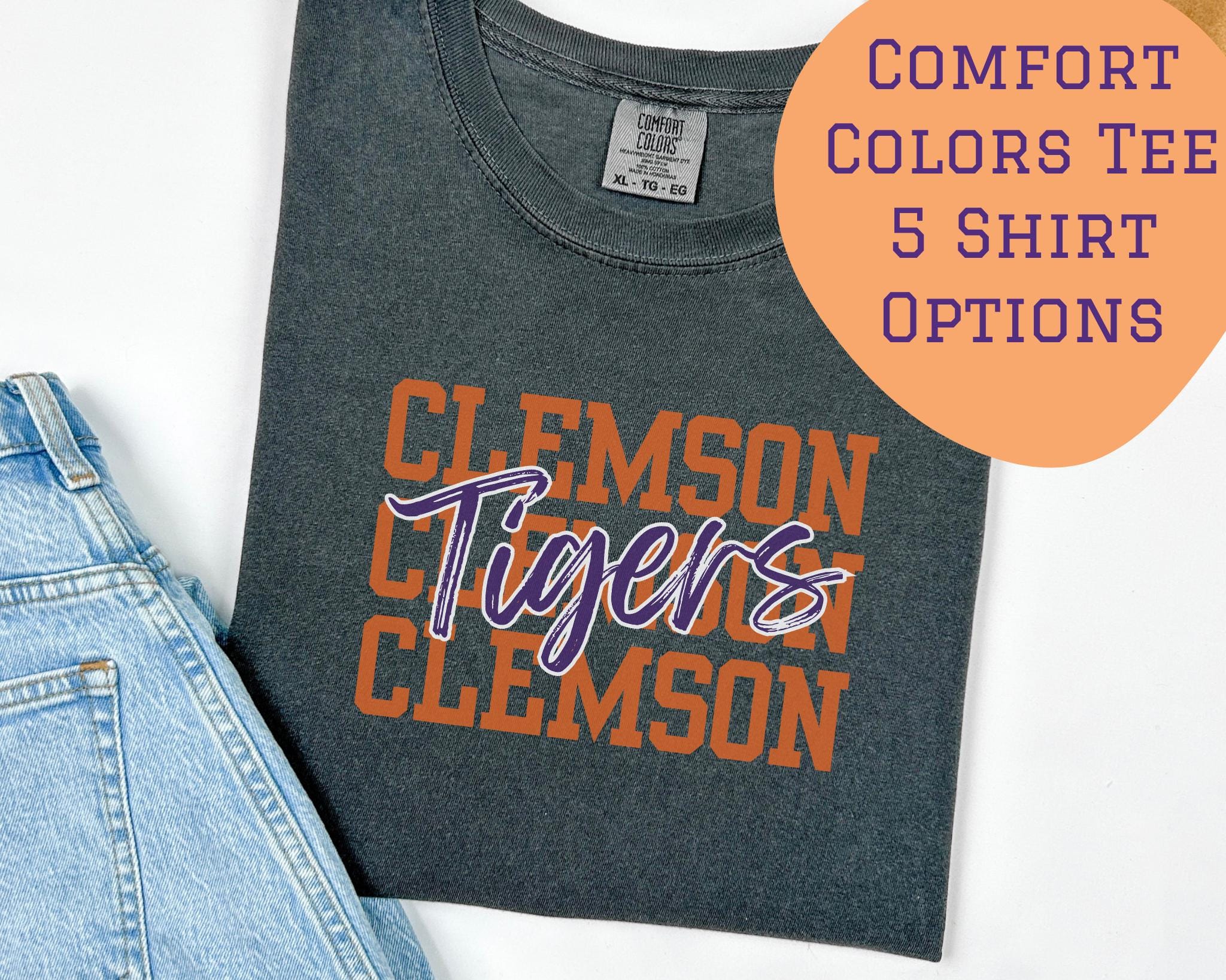 Clemson comfort colors sweatshirt sale