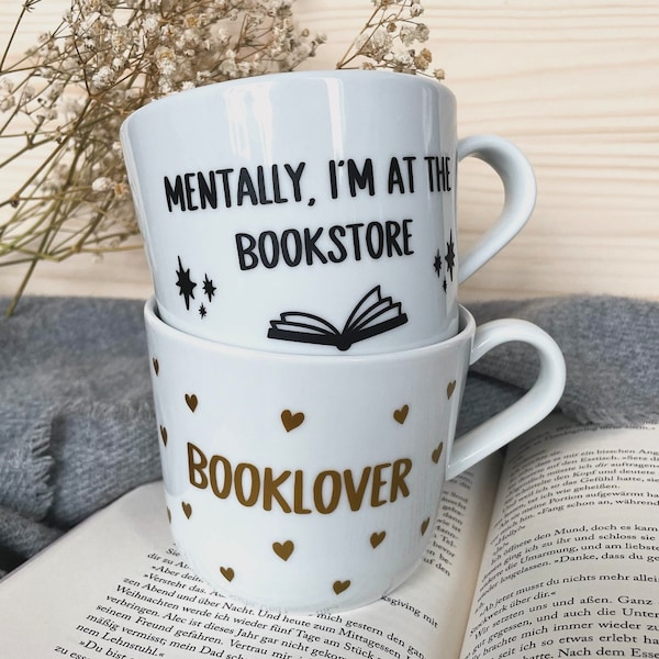 Tasse Buch; Booklover; Geschenk für Leser; Bookmerch; personalisiert; Bücher