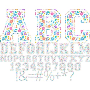 Cute floral Letters PNG,Spring Alphabet Bundle for Sublimation Projects, complete varsity floral alpha png set bundle sublimation