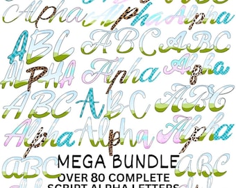 Handwritten Script Font Canva Letters Frame Template , 80+ Complete Alphabet Set fillable Canva Frame Letters,make your own names