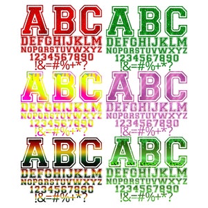 Glittery Varsity Letters PNG Pack,30 Full Alphabet Set Instant Download Bundle,Sequin Glitter png Letters Sublimation with commercial use