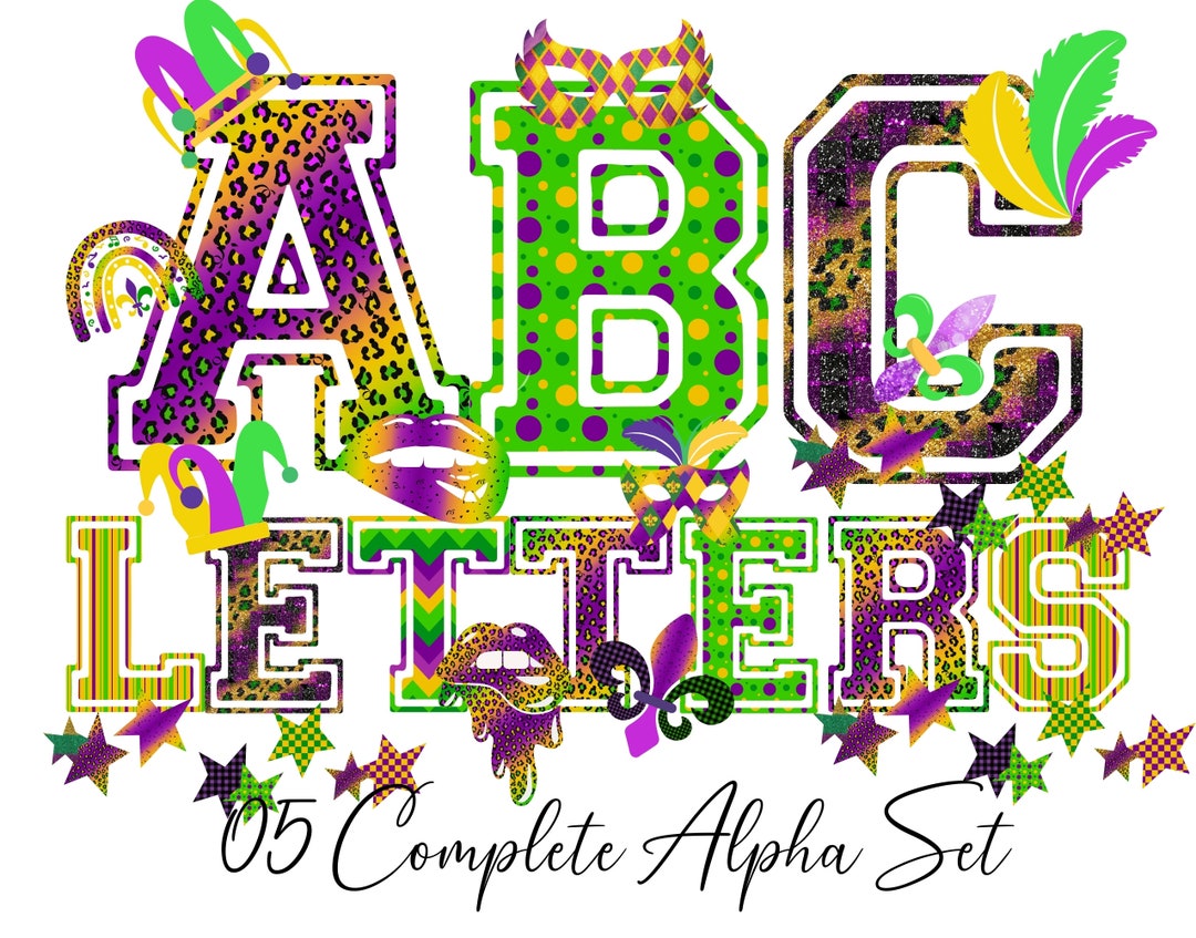 mardi gras varsity letters