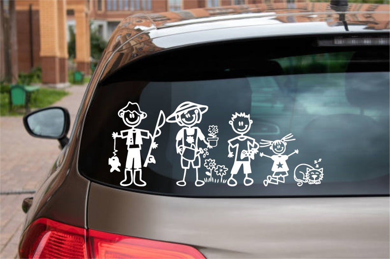 Custom Family sticker decal for car, truck, laptop, etc image 1