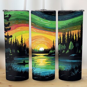 3d Mountains 20 oz Skinny Tumbler Sublimation Design Template Straight & Tapered Tumbler Wrap Instant Digital Download PNG
