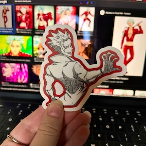 Fox Sin of Greed Vinyl Waterproof Sketch Drawing Anime Manga Sticker