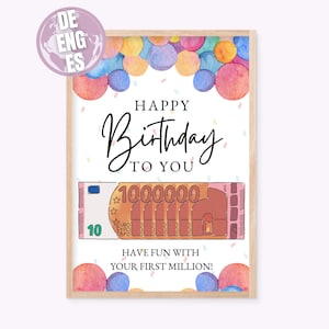Your first million birthday wish fulfiller money gift birthday personalized money gift travel fund NOTHING Nothing for your birthday
