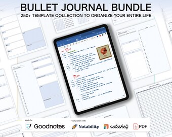 Bullet Journal Template Pack for GoodNotes | Digital Planner (PDF)