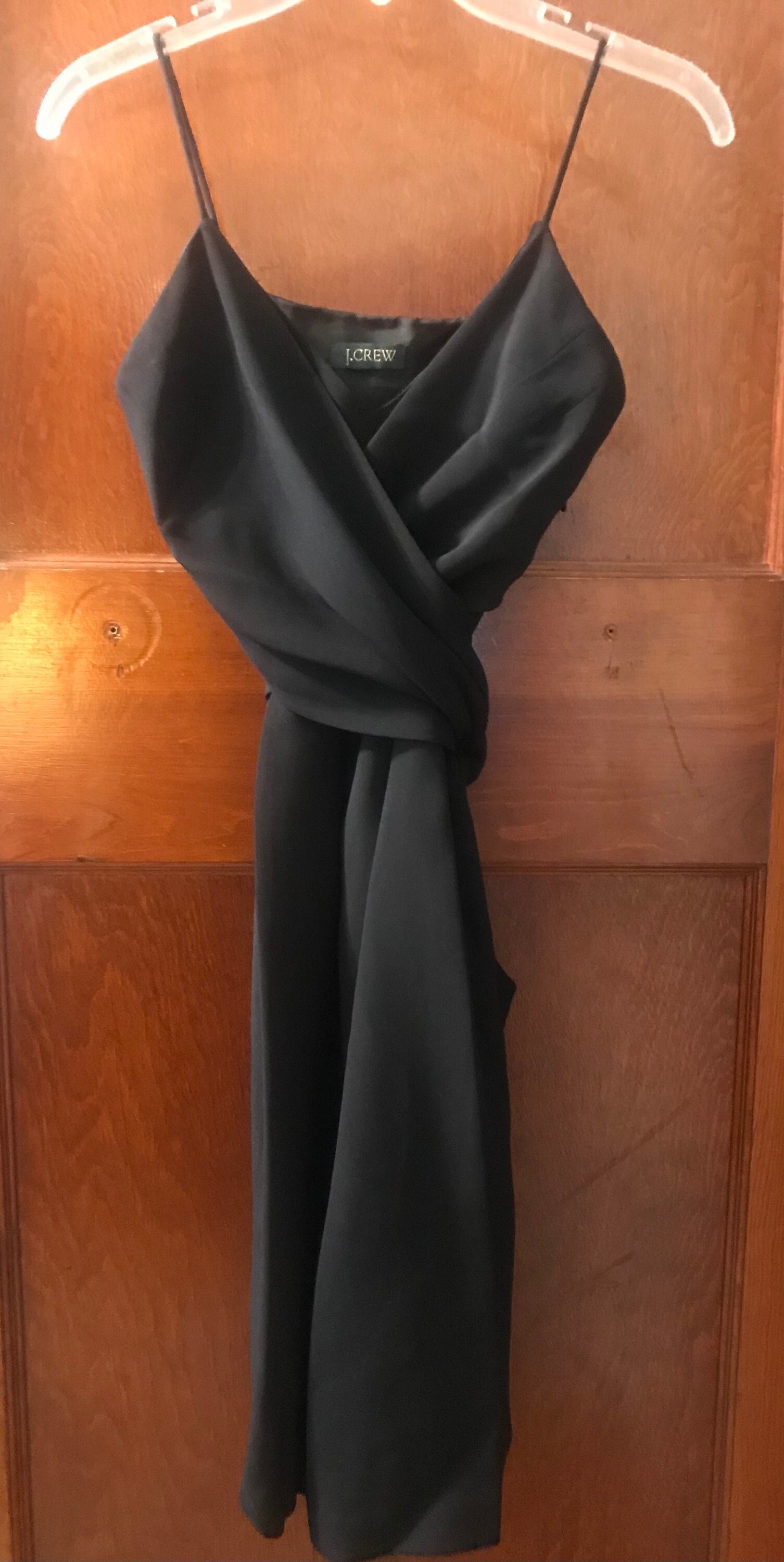 J Crew 100 Silk Little Black Slip Dress Etsy