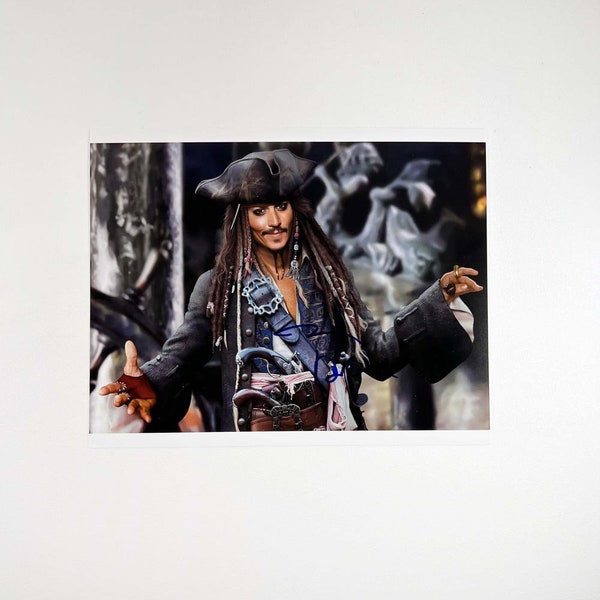 Foto de Johnny Depp Pirates de 8x10 pulgadas firmada y autografiada
