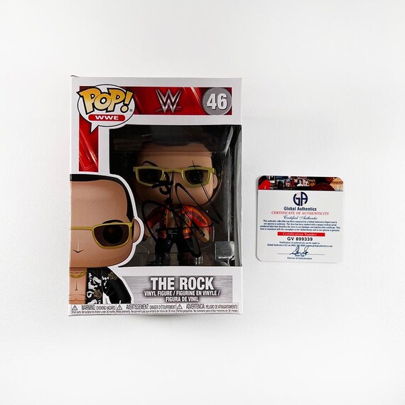 Dwayne Johnson the Rock Funko Pop Signed Autographed Authentic COA Etsy UK