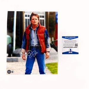 Michael J Fox 8x10 Inch Photo Signed Autographed Authentic Beckett BAS COA