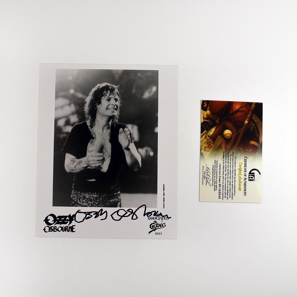 Signed ozzy osbourne memorabilia - Etsy 日本