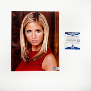 Sarah Michelle Gellar 8 x 10-Zoll-Foto unterschrieben Autogramm Authentisches Beckett BAS COA
