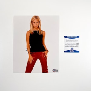 Sarah Michelle Gellar 8 x 10-Zoll-Foto unterschrieben Autogramm Authentisches Beckett BAS COA