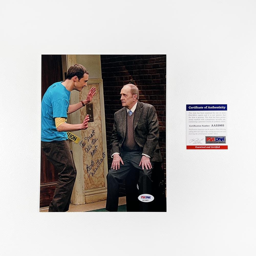 Bob Newhart Big Bang Theory 8x10 Inch Photo Signed Autographed Authentic PSA/DNA COA