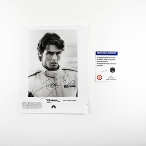 Tom Cruise Days of Thunder 8x10 Inch Photo Signed Autographed Authentic COA