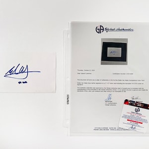 Eddie Van Halen 4x6 Karteikarte signiert Autogramm Authentisch COA