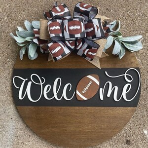 Welcome Football Door Hanger