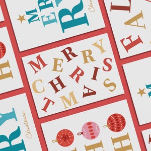 Weihnachtskarten 4er Set auf Recyclingpapier