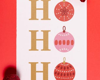 Weihnachtskarte Ho Ho Ho